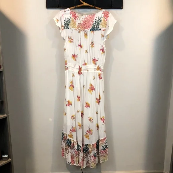 Lucky Brand Felice Floral High Low Button Down Dress Size Medium - Picture 7 of 11